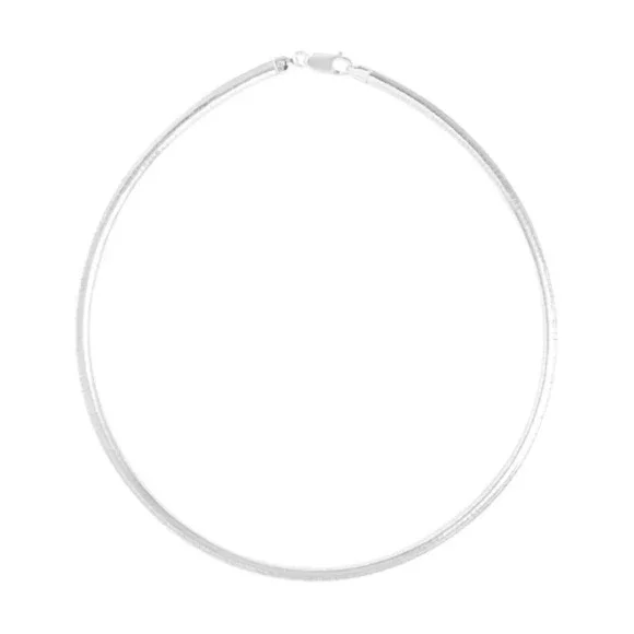 Omega Solid 925 Sterling Silver 18" Necklace (16.60g) 4mm. - Picture 4 of 4